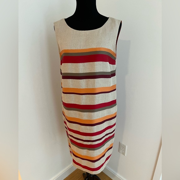 Loro Piana Multicolor Striped Midi Dress - Picture 1 of 10